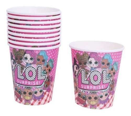 Set Platos Lol,/ Vasos Lol .cumpleaños Fiestas 1