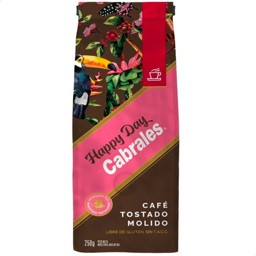 Cafe Cabrales Molido Tostado Happy Day Kosher Sin Tacc - X3 1