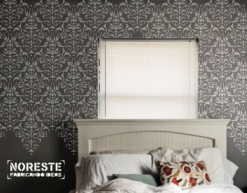 Stencil Decorativo Pared Tela Arabesco 50x60 Dam201  Damasco 0