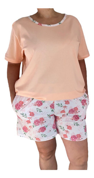 Pijama Mujer Verano Over Size C/ Bolsillos Talle Especial 1 Pijama Mujer Verano Over Size C/ Bolsillos Talle Especial 1