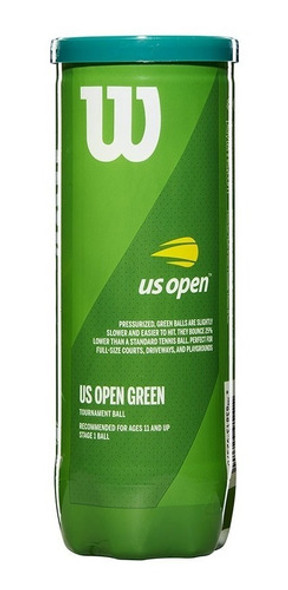 Tubo De Pelota X3 Wilson Us Open Green Envíos A Todo El País 1