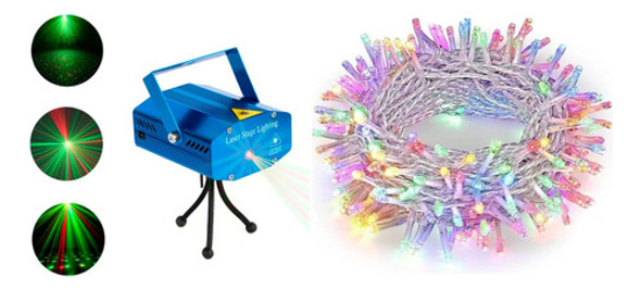 Show De Fiesta Luces Laser  Efecto Multipunto + Regalo 0