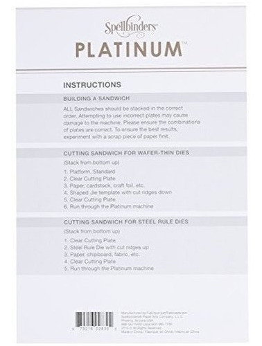 Spellbinders Pl101 Platino Corte Placas Decorativas Estandar 1