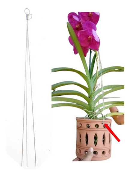 Haste 60cm P/pendurar Vasos Cachepot Orquídea -3 Pernas/20pç 0