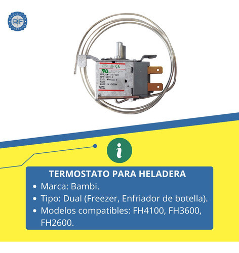 Termostato Original Para Freezer Dual Bambi / Coventry 1