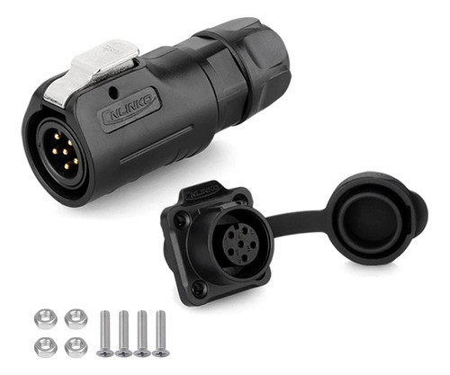 Cnlinko Conector Circular Ip67 De Plstico Elctrico Rpido Cha 0