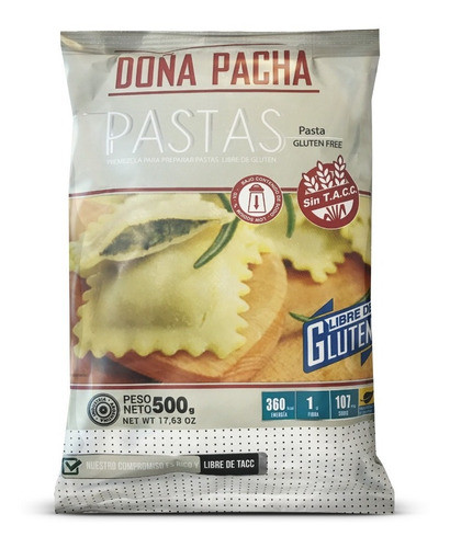 Premezcla Para Pasta Doña Pacha Fideos Sin Tacc 500g X 20 1