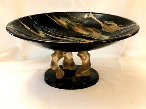 Centro De Mesa Art Noveau Símil Mármol C66 0
