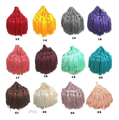 70 Franja Pingente Tassel Seda 8cm Escolha A Cor- Atacado 1