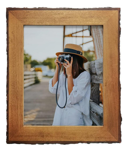 Portarretrato Fotos Marco Madera Rustica 21.59x27.94 Decora 0