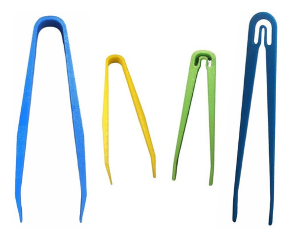 Kit Pinzas Motricidad Fina Completo 2 Grandes 2 Mini 0