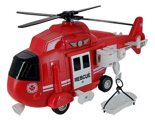 Helicóptero De Resgate Com Luz E Som A Fricção - Shiny Toys 1