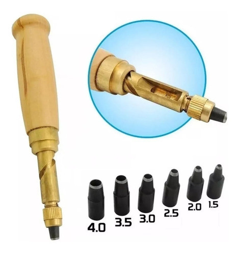 Kit Vazador Tecido Manual Couro 6 Medidas Rotativo 1
