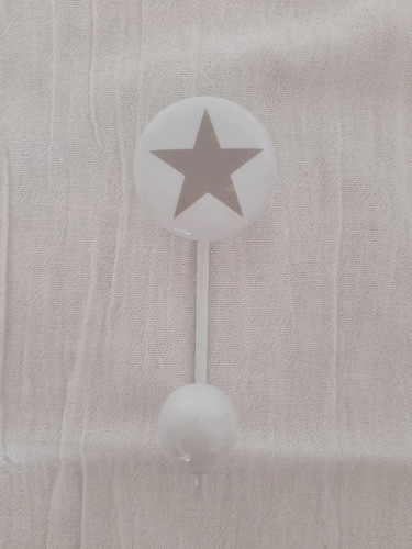 Perchero I Estrella Beige Cerámica-soporte Metal-chico- 0