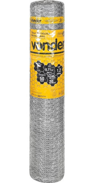 Tela Metálica Pinteiro Hex. Malha 1'' Bwg22x1,2m 50 M Vonder 0
