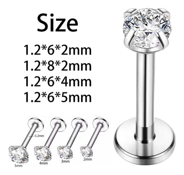 Brinco Piercing Multiuso Prático Dente 1,2 Mm X 8 Mm X 3 Mm 1