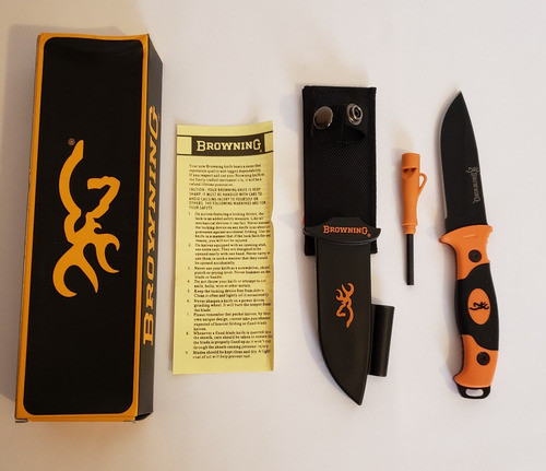 Cuchillo Browning Militar De Supervivencia Silbato Pedernal 1