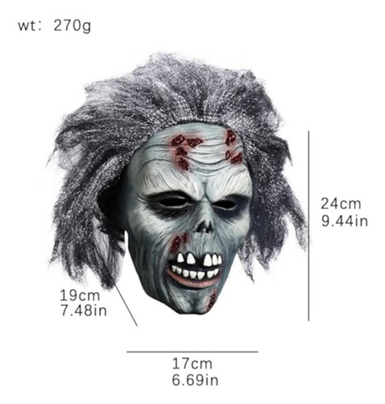 Máscara De Látex Zombi De Halloween - Realista Y 1