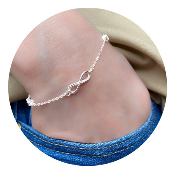 Pulsera De Plata 925 Con Dijes Infinito Y Piedras 0