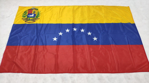 Bandera Venezuela 7 Estrellas Escudo Original 2.5 X 1.45m 1