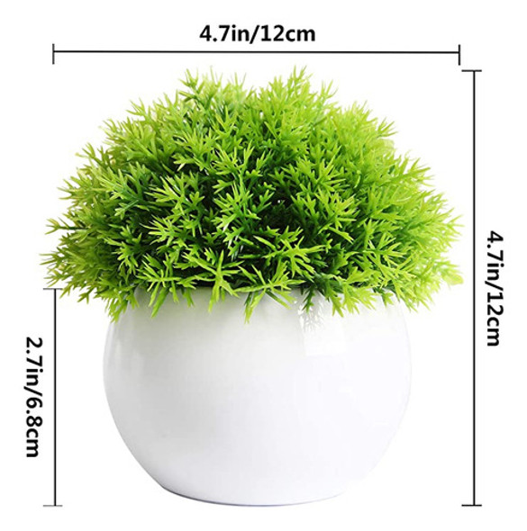 Feilanduo 4 Mini Plantas Artificiales En Maceta Con 1