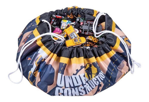 Tapete Infantil C/ Carrinhos Pista Construção Vira Bolsa 1