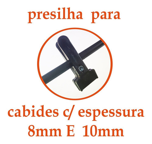 Kit 200 Presilhas Prendedor Preto P/ Cabides Roupas Atacado 1