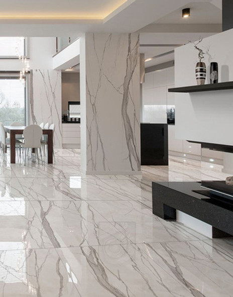 Porcelanato 45x90 Mh Statuario Rectificado Ilva 2da 1