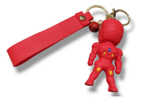Llavero Pasacinto Con Mosquetón Figura Iroman Siliconado 1