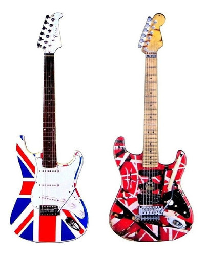 Guitarra Decorativa Evh E Eagle Grande 78cm Kit 2 Unidades 0