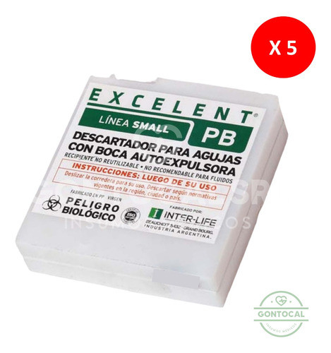 Pack X 5 Descartador Aguja De Bolsillo Expulsador Automático 0