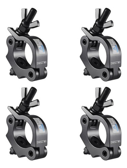 Abrazadera De Luz De Escenario Negra Truss Clamp, 4 Piezas G 0