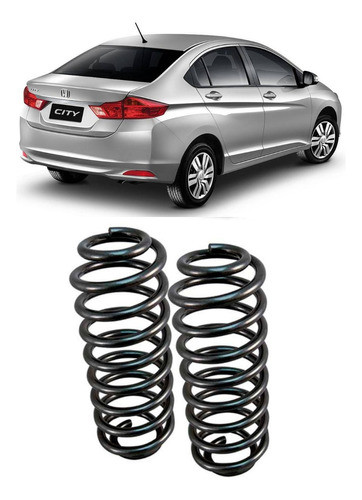 2 Molas Traseiras Reforçadas Gnv Honda City 2014 2015 2016 0