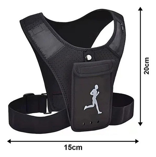 Colete Refletivo Esportivo Para Corrida Com Suporte Telefone 1
