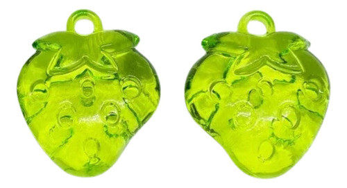 500 Grs Acrílico Pingente Morango Cod.0473 Verde 0