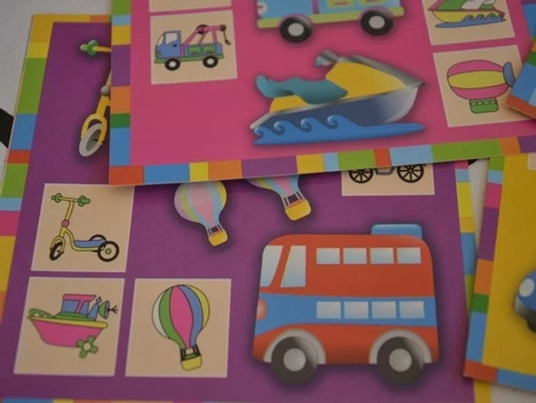Juego De Mesa Lotería Transportes Madera Didáctico 1