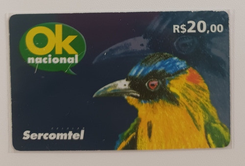 Cartão Telefônico Sercontel Pré-pago: Ok 20: 6650104196. 0