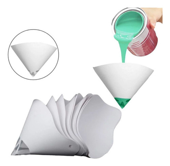 Colador Filtro Papel Descartable 190 Mic. Pintura Packx200 1