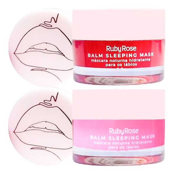 Combo X2 Balsamos Lip Balm Sleeping Mask  Ruby Rose 0