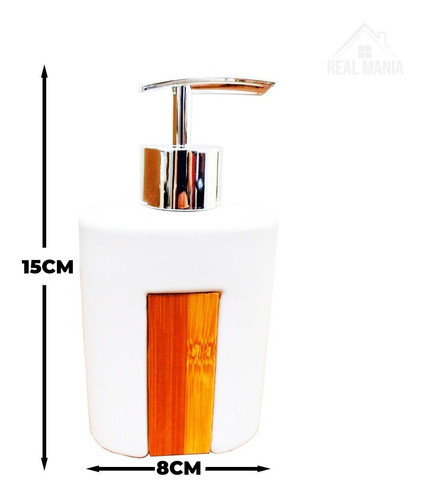 Kit Banheiro White And Wood 3pc 1