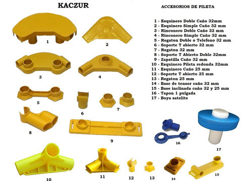 Kit Nro 5 Accesorios Para Pileta De Lona Varios Kaczur 1