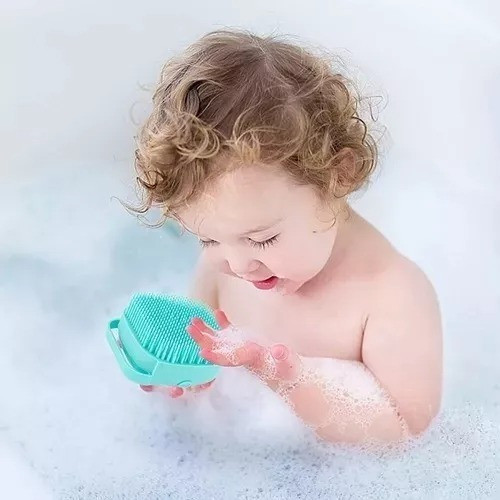 Limpiador Corporal Cepillo Dispensador Jabón Silicona 1