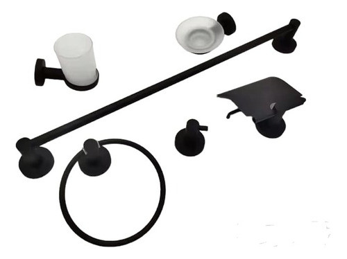 Kit De Accesorios Negro Mate 4 Piezas Deco 0