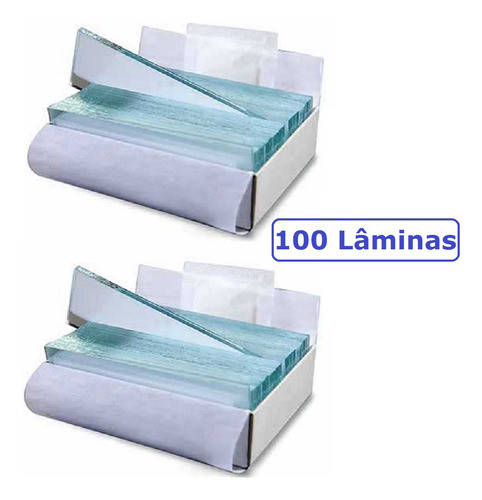Lâminas Para Microscopia 26 X 76 Mm Lapidada 100 Unidades 1
