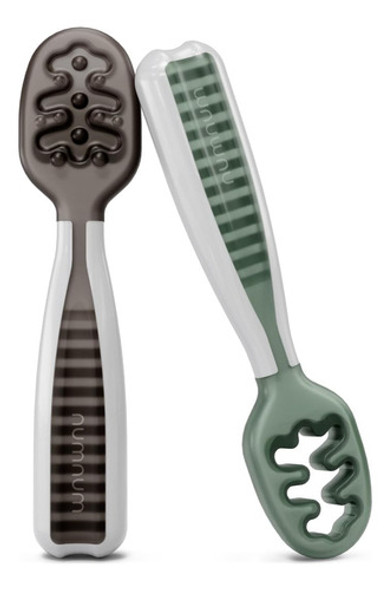 Cucharas De Silicona Para Bebés, Set De 2, Desde 6 Meses 0 Cucharas De Silicona Para Bebés, Set De 2, Desde 6 Meses 0