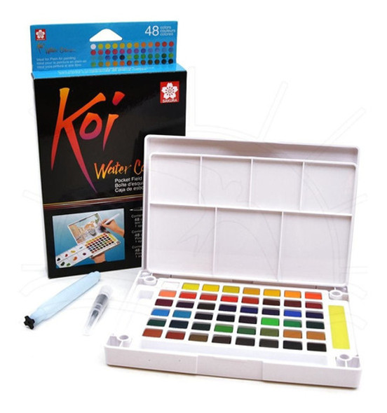 Estojo De Aquarela Koi Water Colors - 48 Cores 0