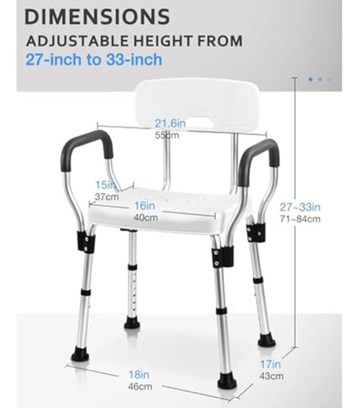 Sangohe Silla De Ducha Para Ducha Interior, 1