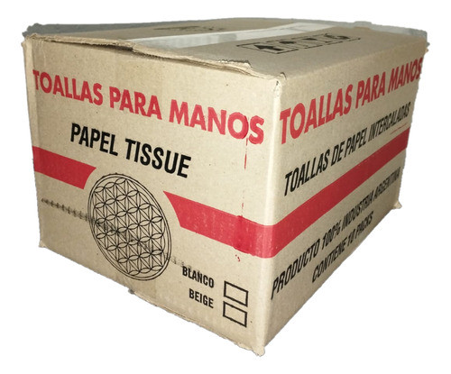 Toallas Papel Intercaladas P Manos Caja 10 Paq Blancas 1.7kg 1
