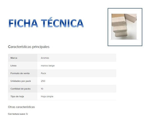 Toallas Intercaladas Para Manos Beige 20x24 / 3000 Unidades 1