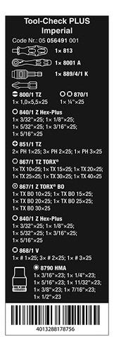 Wera  Tool-check Plus Imperial, 39 Piezas 1